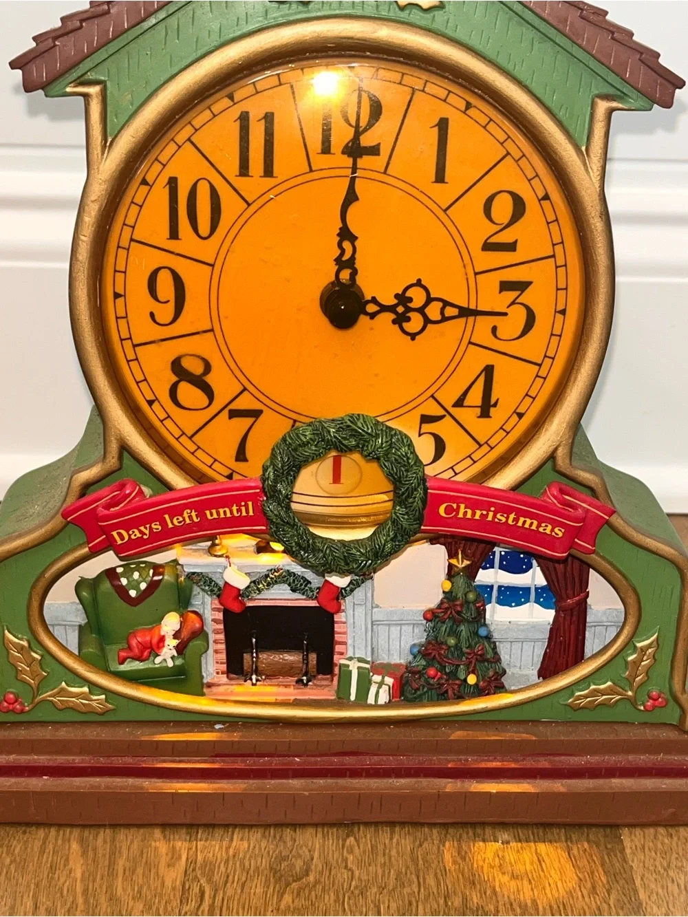 AVON 2007 ADVENT CLOCK: Musical Lights • Countdown Days Left Until Christmas